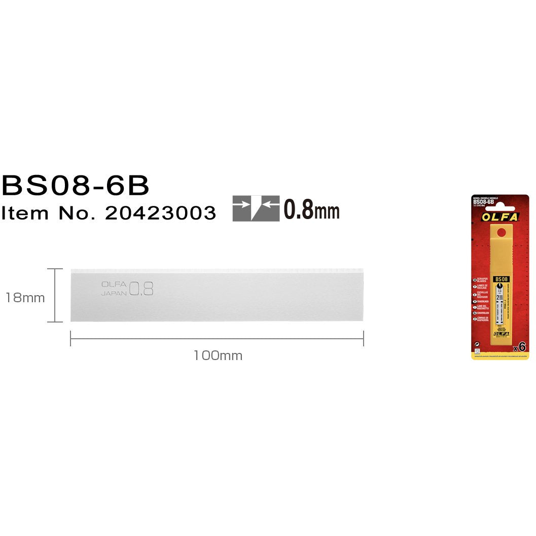BS086B Skraber blade Heavy D
