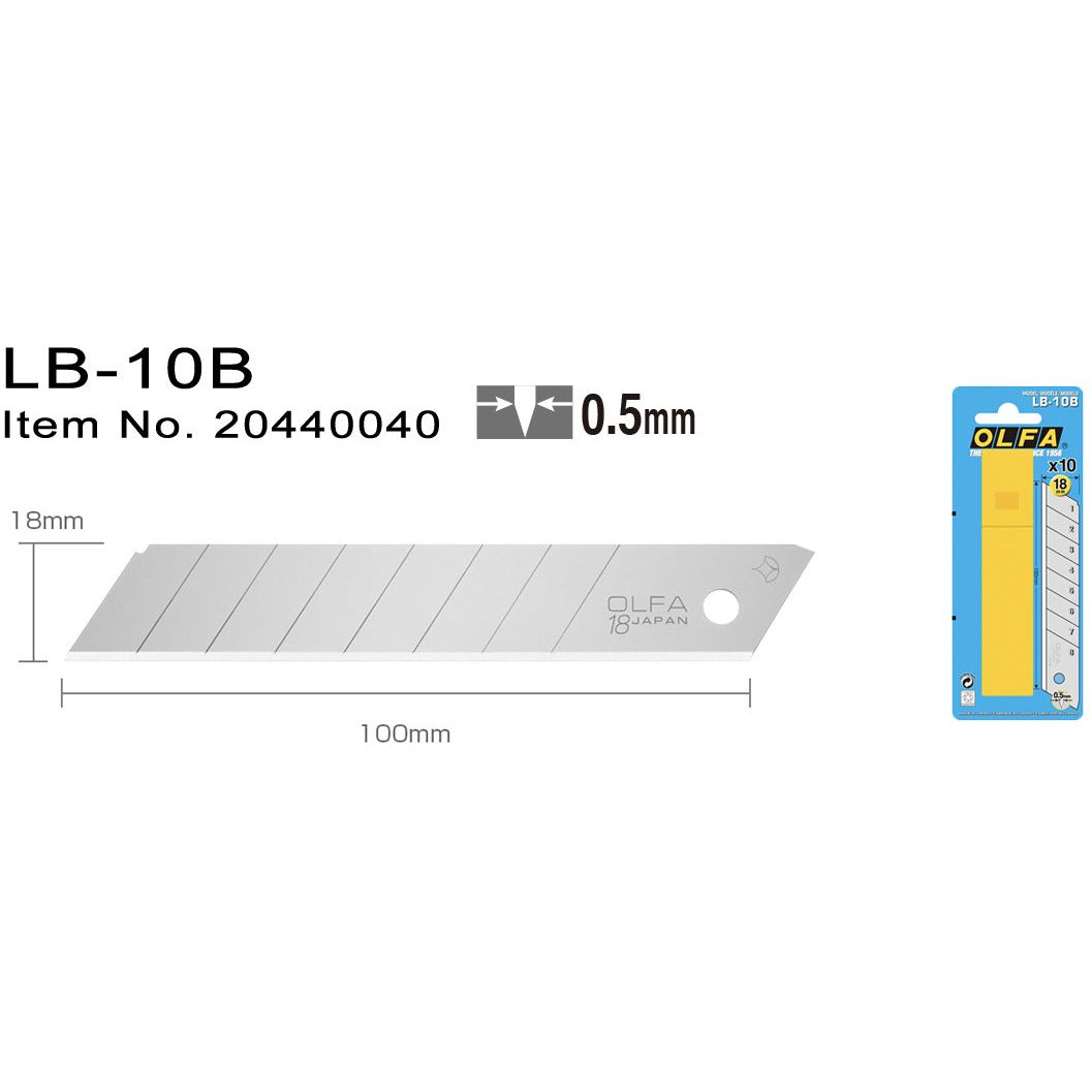 LB-10B Knivblad 18 mm 10-pack