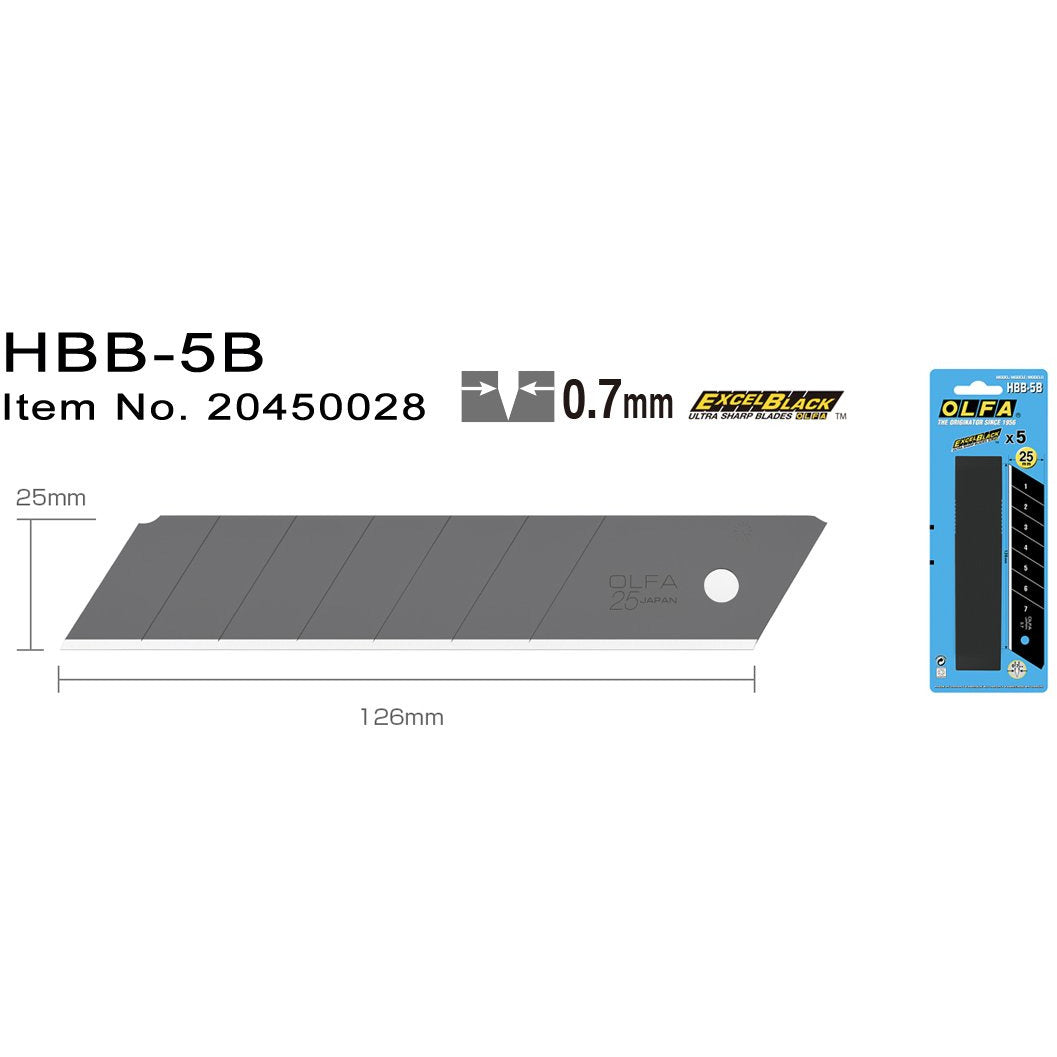 HBB-5B Brytblad 25 mm svarta