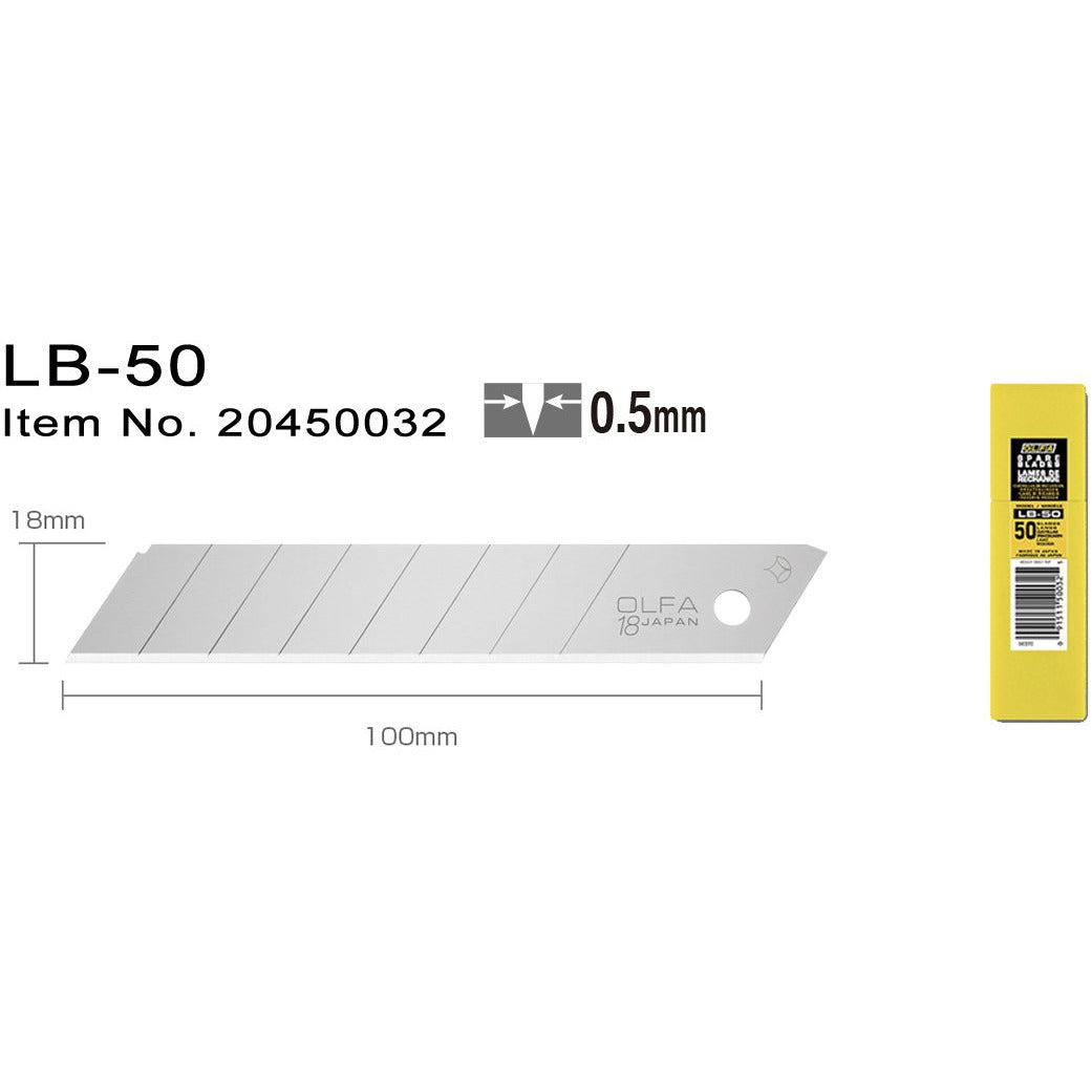 LB-50 Brytblad 18 mm 50-pack