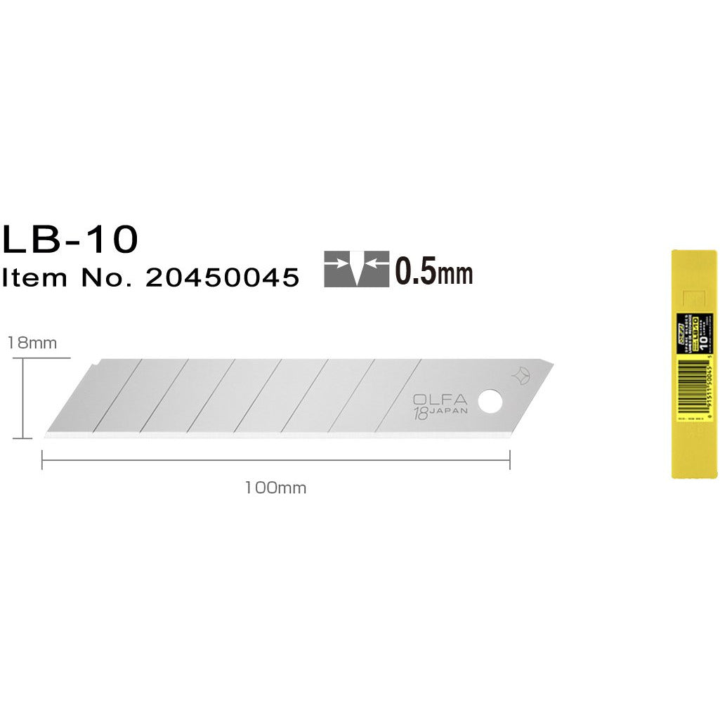 LB-10 Knivblad 18 mm 10-pack