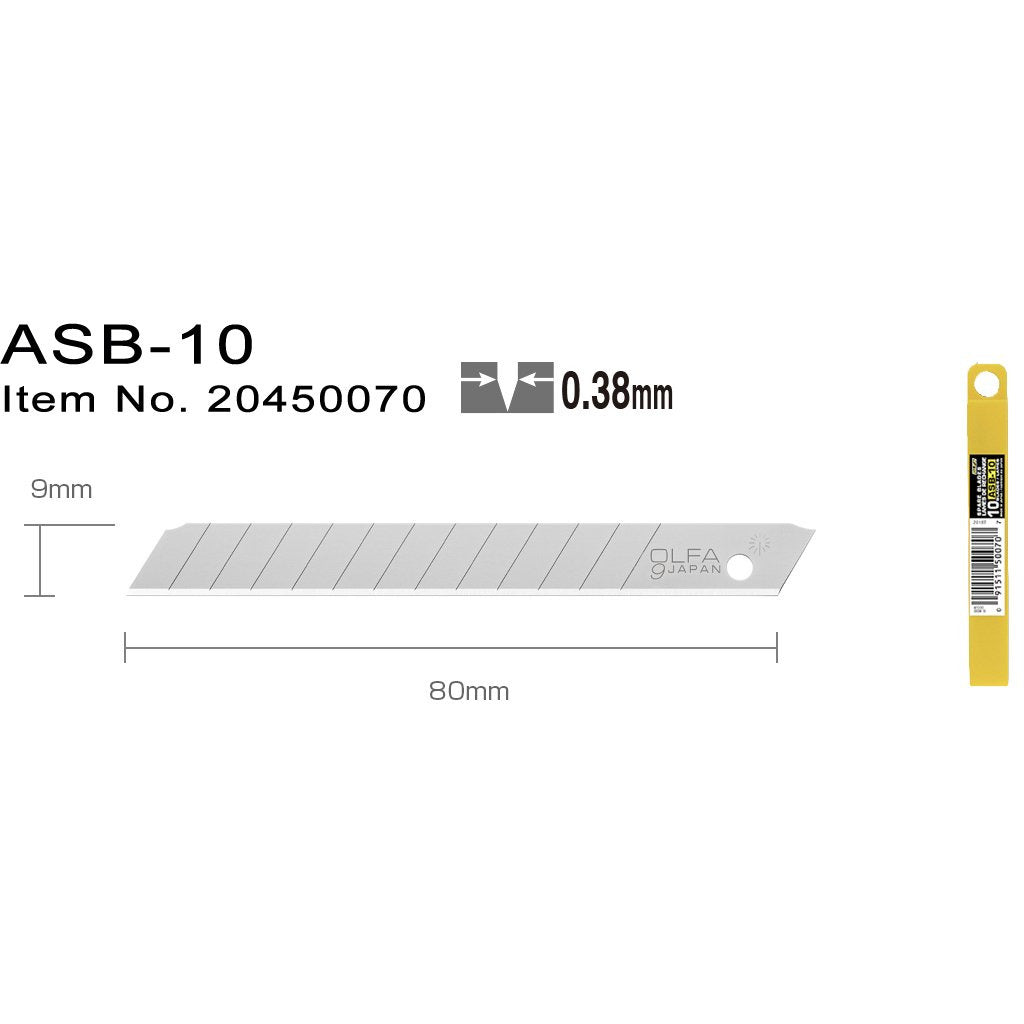 ASB-10 Knivblad 9 mm 10-pack