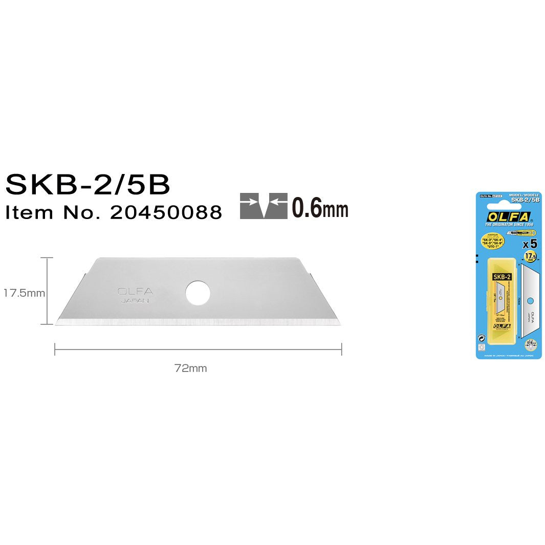 SKB-2/5B Knivblad 5-pack