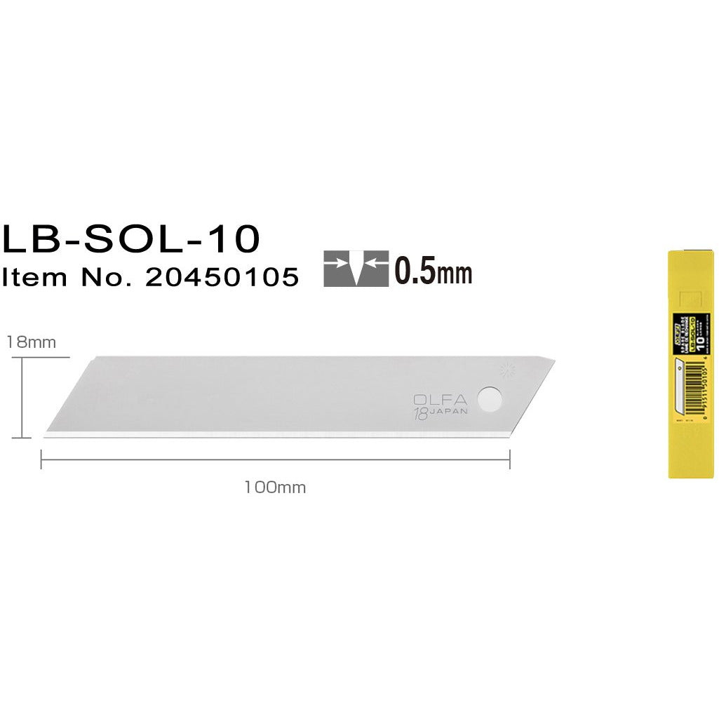 LBSOL10  Knivblad 18 mm