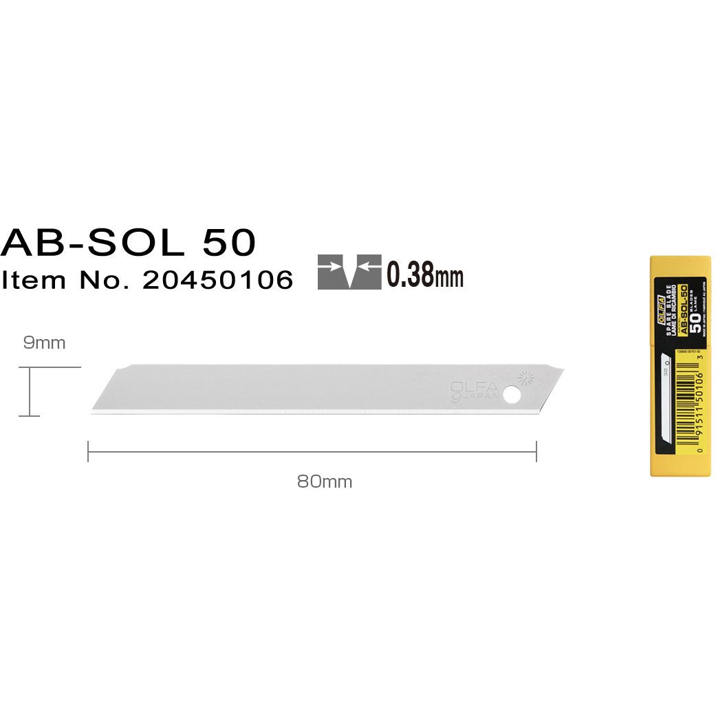 ABSOL50 Knivblad 9 mm