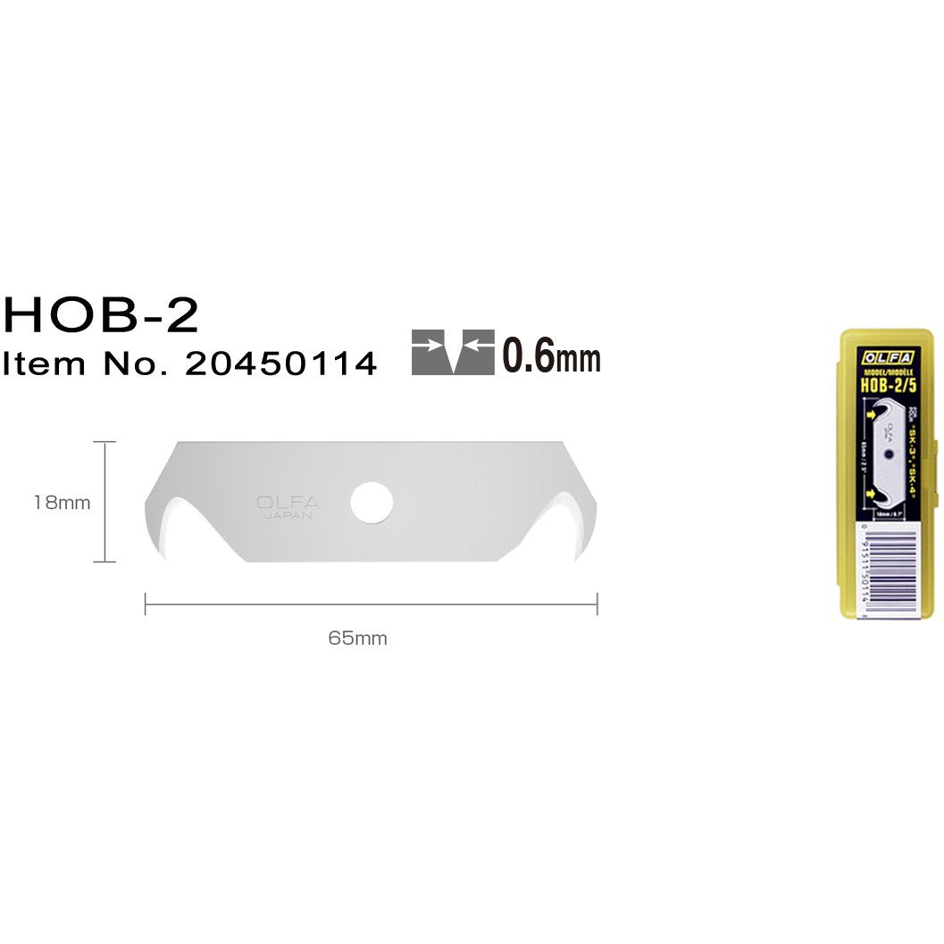 HOB 2/5 Knivblad  5-pack